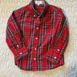 Crown and Ivy boys plaid bottom down shirt  size 3t